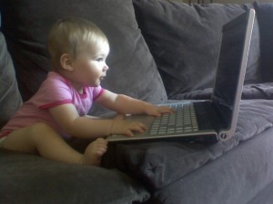 Amelia blogging